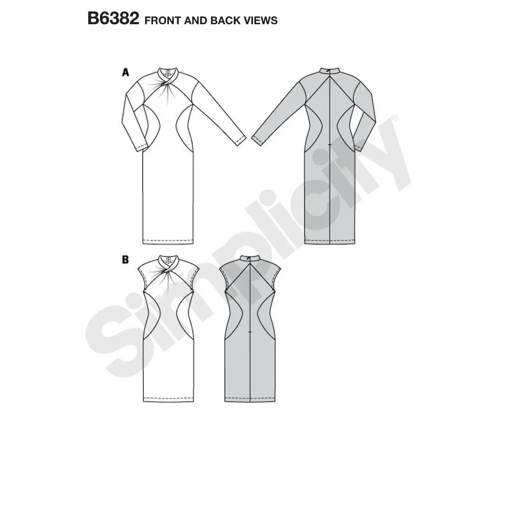 Burda Sewing Pattern 6382 Dress Kleid Misses Size 8-18‎